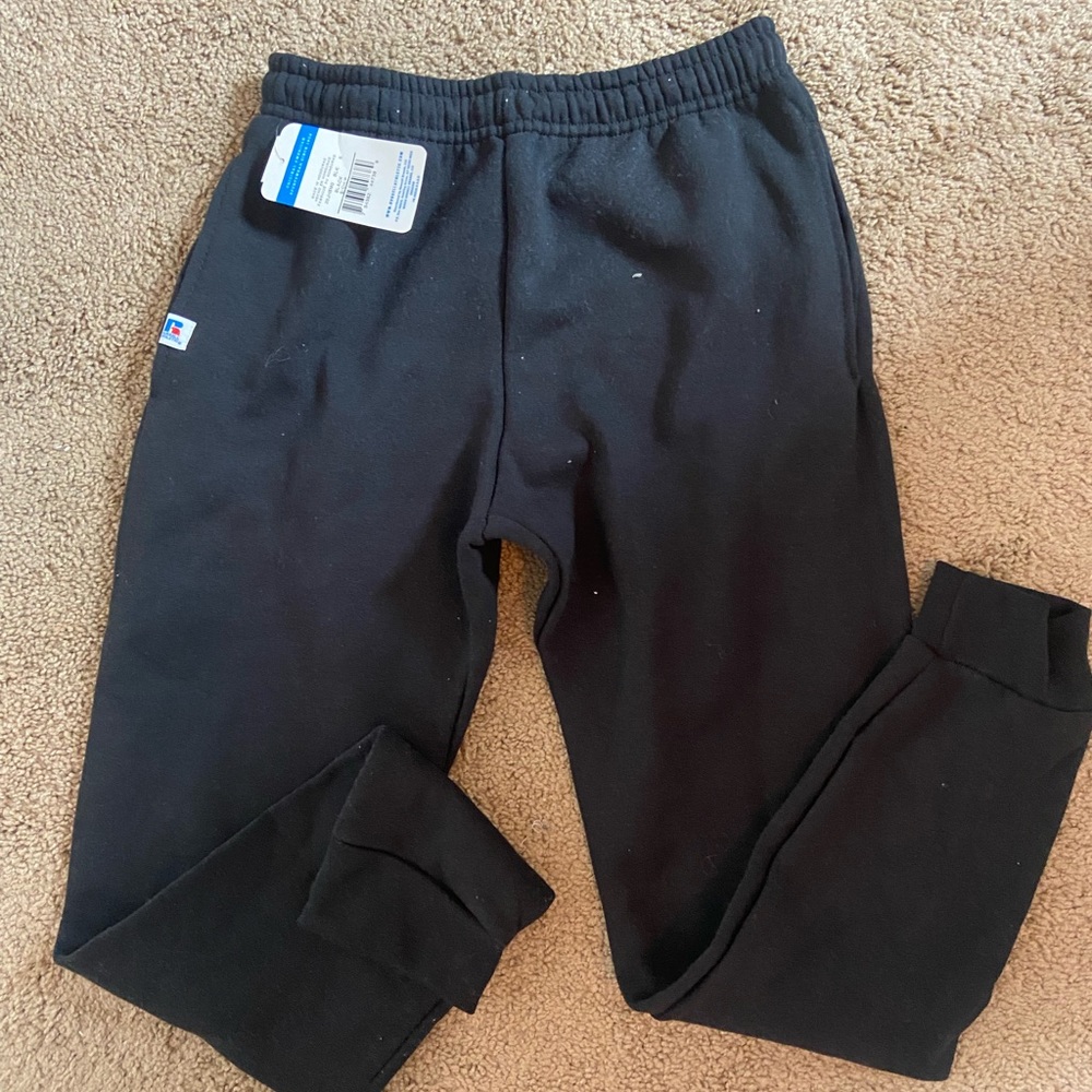 Russel Athletics plain black joggers. Size S. NWT